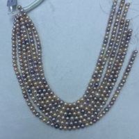 Collier de perles d'eau douce naturelles certifiées CMA, de belle brillance, 7-8 mm, presque rondes, couleurs mélangées