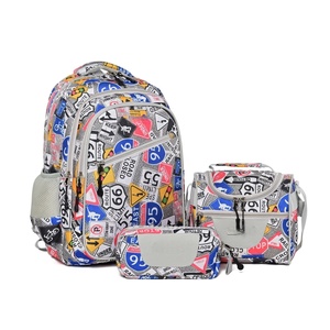 Set Tas Sekolah Anak 3in1 Logo Custom Murah untuk Anak Laki-laki dan Perempuan dengan Kotak Makan Siang dan Tempat Pensil Grosir OEM - Product Image 2