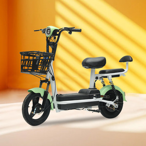 Vélo électrique pour adultes en acier à haute teneur en carbone, 14 pouces, 2 <span class=keywords><strong>places</strong></span>, batterie au plomb-acide, 55-65 km, 48V 350W, vélo électrique, vélo électrique - Product Image 3