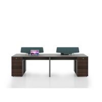 Bureau de travail commercial modulaire pliable moderne, 2 à 6 places, taille et couleur personnalisables, fixation murale
