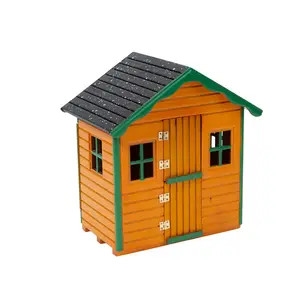 Miniatura de brinquedos para crianças, casa de bonecas em madeira com miniatura 2022