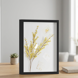 <b>Black</b> European Style Dried Flower <b>Photo</b> <b>Frame</b> Front Opening Real-glass 8*10 Inch Shadow Box Lovers Gifts MDF Letterpress Printed - Product Image 4