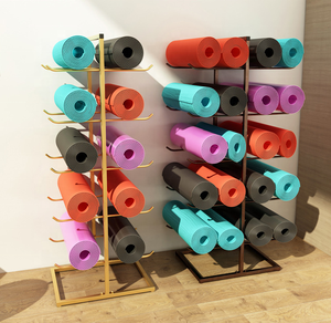 Suelo personalizado Alfombra de metal Muestra Estera de yoga Estante de exhibición Estera de yoga Estante de almacenamiento estantes - Product Image 5