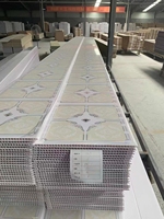 Plaques de plafond en PVC blanc à bas prix, épaisseur 5 mm/6 mm, résistantes au feu, taille personnalisable et service de découpe, imperméables et recyclables