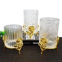 Base diffuseur de parfum de luxe en forme de fleur, support métallique personnalisé pour bougie, base de parfum pour chambre et salle de bain, étagère porte-bougie, décoration intérieure