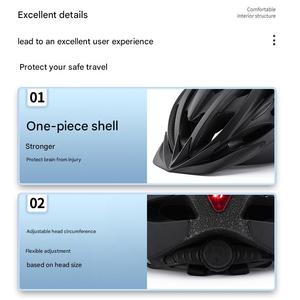 <span class=keywords><strong>Casco</strong></span> de Seguridad para Bicicleta para Niños, Mujeres y Hombres, Ajustable, con Visera <span class=keywords><strong>Desmontable</strong></span>, Ligero, con Luz - Product Image 2