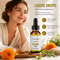 Complément liquide pour les yeux à l'extrait de souci et à la lutéine, marque privée, avec oligo-éléments pour le soulagement des yeux secs