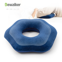 Nouveau design Bewalker BWK0016 Coussin de siège en forme de fleur en mousse à mémoire de forme respirant anti-escarres thérapeutique amovible et lavable