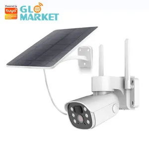 Glomarket New PTZ Bullet Camera Solar Battery Tuya Smart PIR Motion WiFi Wireless 2MP 1080P HD CCTV Security IP Camera