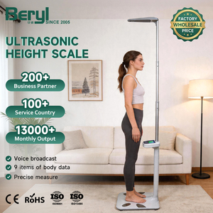 เครื่องชั่งน้ำหนักดิจิตอลอิเล็กทรอนิกส์รุ่นล่าสุด 200 กก. วัดส่วนสูงและน้ำหนักตามมาตรฐานทางการแพทย์ - Product Image 1