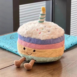 Peluche Jelly Cat <span class=keywords><strong>Rainbow</strong></span> Cake, adorable jouet de réconfort pour bébé avec rembourrage en coton PP et coton, cadeau pour poupée de fille - Product Image 4