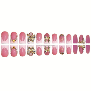 <span class=keywords><strong>Uñas</strong></span> <span class=keywords><strong>postizas</strong></span> acrílicas de cobertura completa hechas a mano con punta ancha y estilo Duck Nails de marca privada <span class=keywords><strong>para</strong></span> tiendas de productos de belleza, en caja de regalo. - Product Image 2