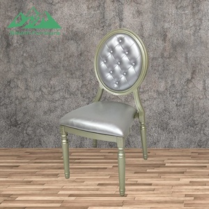Chaise de salle à manger de luxe moderne Wayon, dossier unique à boutons capitonnés et <span class=keywords><strong>médaillon</strong></span>, pour hôtel de charme - Product Image 2