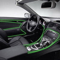 Fábrica 1mm * 4M * 200 piezas PMMA Kit de paquete de fibra óptica de plástico coche hogar universal Bluetooth APP controlado + música activada Doble