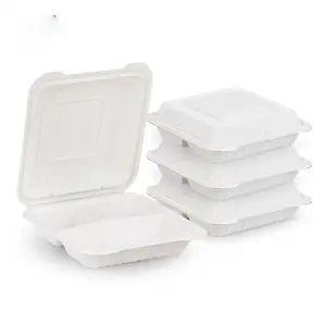 Eco Friendly Meal Boxes warehouse 9Inch 3Compartment To Go Boxes Restaurant Microwave 22 9 9OZ Take Away Food Containers