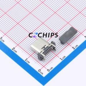 HX-TYPE-C 16P 180 LT-M H9.3 USB Connector SMD Connector Type-C Female Vertical Mount 16P - Product Image 2