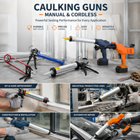 Pistola de calafateo industrial de 9 pulgadas tipo salchicha, dispensadora sin goteo, con varilla engrosada, para trabajos de reparación, herramienta práctica para cartuchos