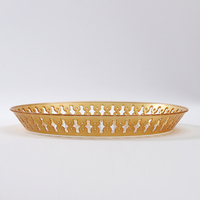 Assiettes de vaisselle rondes réutilisables PS Durable Party Wedding Décorer l'assiette de charge en plastique