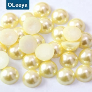 Perles demi-rondes en plastique ABS OLeeya Factory, toutes tailles (2mm-14mm), couleurs vives, dos plat, pour créations DIY faites à la main - Product Image 5