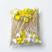 Hete Verkoop Milieuvriendelijk Biologisch Afbreekbaar Composteerbaar Wegwerp Bamboe Hout Bestek Sets Hart Fruit Spies Pick Voor Feest