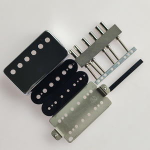 Piezas de pastilla de <span class=keywords><strong>guitarra</strong></span> <span class=keywords><strong>eléctrica</strong></span> Alnico 5 LP, placa base de níquel y plata para bricolaje, <span class=keywords><strong>kit</strong></span> de <span class=keywords><strong>construcción</strong></span> de pastilla humbucker - Product Image 1