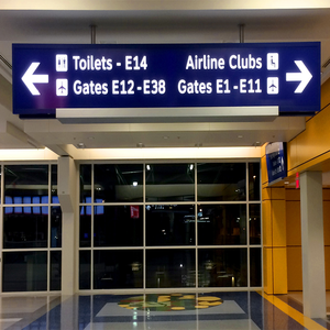 دليل اتجاهي معلق احترافي مخصص من الألومنيوم على الوجهين من من من من من من من أجل تحديد موقع المطار بإضاءة مضيئة - Product Image 4