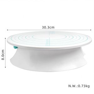 Supporto Girevole per Torte in Plastica da 12 Pollici, Rotazione a 360 Gradi con Freno, Espositore per Cupcake - Product Image 4
