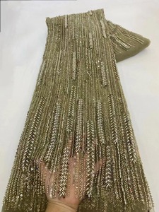Tessuto di pizzo con perline in pizzo tessuto di cristallo <span class=keywords><strong>Swarovski</strong></span> - Product Image 5
