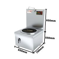 Marmite de cuisson verticale commerciale à induction en acier inoxydable 10000-20000W, Plug-and-Play 380V pour Pho, Ramen, Curry