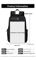Sac à dos unisexe en polyester Oxford, couleur unie, grande capacité, durable, bretelles incurvées, sac pour ordinateur portable 15,6 pouces, vente chaude