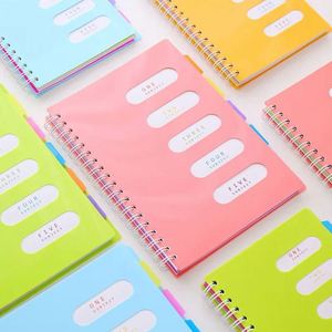 Cuaderno Espiral de Tapa Dura de Colores, Diario Grueso con Índice para Estudio, Oficina, Regreso a Clases, Esenciales para Registrar Notas - Product Image 5