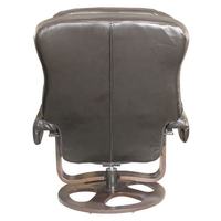 Fauteuil inclinable pivotant de style moderne avec revêtement en cuir PU et structure en bois pour salon