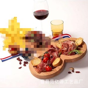 ถาดไม้สำหรับเสิร์ฟอาหารว่างพร้อมลวดลายปรับแต่งได้สำหรับโรงแรม - Product Image 1