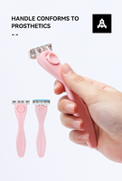 Rasoirs de luxe pour femmes avec logo personnalisé, 6 lames, bandes lubrifiantes, cartouches remplaçables, poignée en métal, pour peaux sensibles