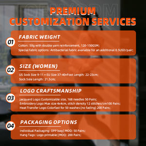 Calze da <span class=keywords><strong>Yoga</strong></span> Antiscivolo con Grip, Design Gratuito con Logo Personalizzato, Calze Sportive Professionali da Donna per Pilates Lavorate a Maglia a Metà Polpaccio - Product Image 5