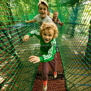 สะพานเชือกโพลีเอสเตอร์ที่ปรับแต่งได้ตามความต้องการ สำหรับเด็กเล่นบนต้นไม้  แบบถักด้วยเครื่องจักร เหมาะสำหรับการผจญภัยบนท้องฟ้า - Product Image 2