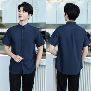 Wholesale Customized Logo Restaurant Bar Work Shirt Hotel Housekeeping Uniform Unisex Waiter Shirts Polo Shirt for Waiter - Product Image 2