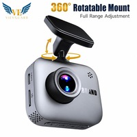 VIEVGUARB V8 Caméra embarquée 4K véritable, caméra avant et arrière 4K+1080P, caméra embarquée WiFi 5G avec support rotatif à 360° pour voiture