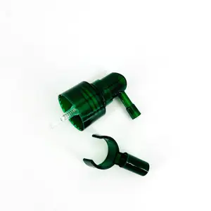 Yüksek kaliteli geri dönüştürülebilir 24/410 24mm yeşil plastik ince sis Oral sprey burun boğaz püskürtücü pompa için alkol tuzlu sıvı