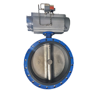 Vanne <span class=keywords><strong>index</strong></span> 10 pouces PN16 bride Simple Double bride Actionnée Pneumatique Poudre Vannes Papillon - Product Image 4