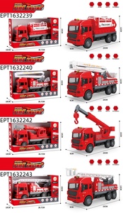 Camion jouet à inertie EPT avec lumières et sons, modèles de véhicules de pompier/ingénierie/assainissement, piles bouton incluses - Product Image 5