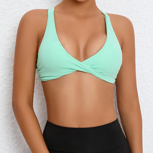 Aoyema Nouveau <span class=keywords><strong>Soutien</strong></span>-<span class=keywords><strong>gorge</strong></span> de Yoga pour Femme, Été, à Bretelles Fines, Sexy, Rembourré, Dos Croisé Ouvert, pour le Sport, le Fitness et l'Entraînement, Doux et Sensation Nude - Product Image 5
