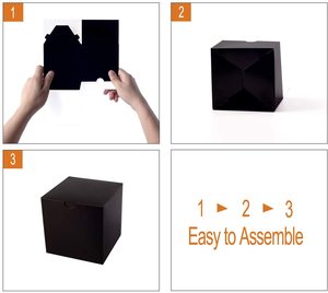 Fiesta de bienvenida del bebé Piezas <span class=keywords><strong>pequeñas</strong></span> Artesanía Joyas Gafas Caja de regalo Banquete de boda Caja negra - Product Image 6