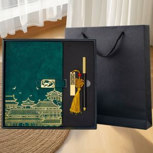 Chinese Style Customized Color 3-in-1 <b>Set</b> Handmade UV Printed Paper Material Promotional Business <b>Gift</b> <b>Set</b> for Company Employee - Product Image 1