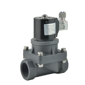 Darhor DN32 DN40 Pilotgesteuertes Säure-Alkali-beständiges UPVC CPVC Magnetventil für 220VAC 24VDC 12VDC - Product Image 1