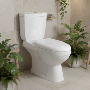 WC complet en céramique avec siphon en P pour salle de bain, toilette, cuvette de toilette, sanitaire, toilette à deux pièces - Product Image 1