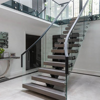Fabricant chinois de rampes d'escalier métalliques flottantes pour escaliers intérieurs droits centraux en petits espaces