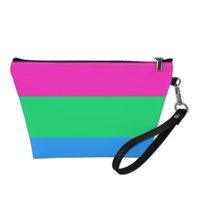 Sac cosmétique personnalisé à thème arc-en-ciel polysexuel gay, imprimé UV intégral, pour les voyages à l'étranger, l'organisation de cosmétiques à domicile et la vente en gros