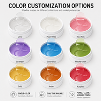 Masque pour les yeux en hydrogel personnalisé, patchs pour les yeux multicolores à étiquette privée avec acide hyaluronique, collagène, peptides, niacinamide, soin à l'aloe vera