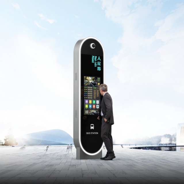 31.2 Inches Android Floor-Standing Smart Full Color E Ink Display Digital Signage Advertising Screen for Elevator Use